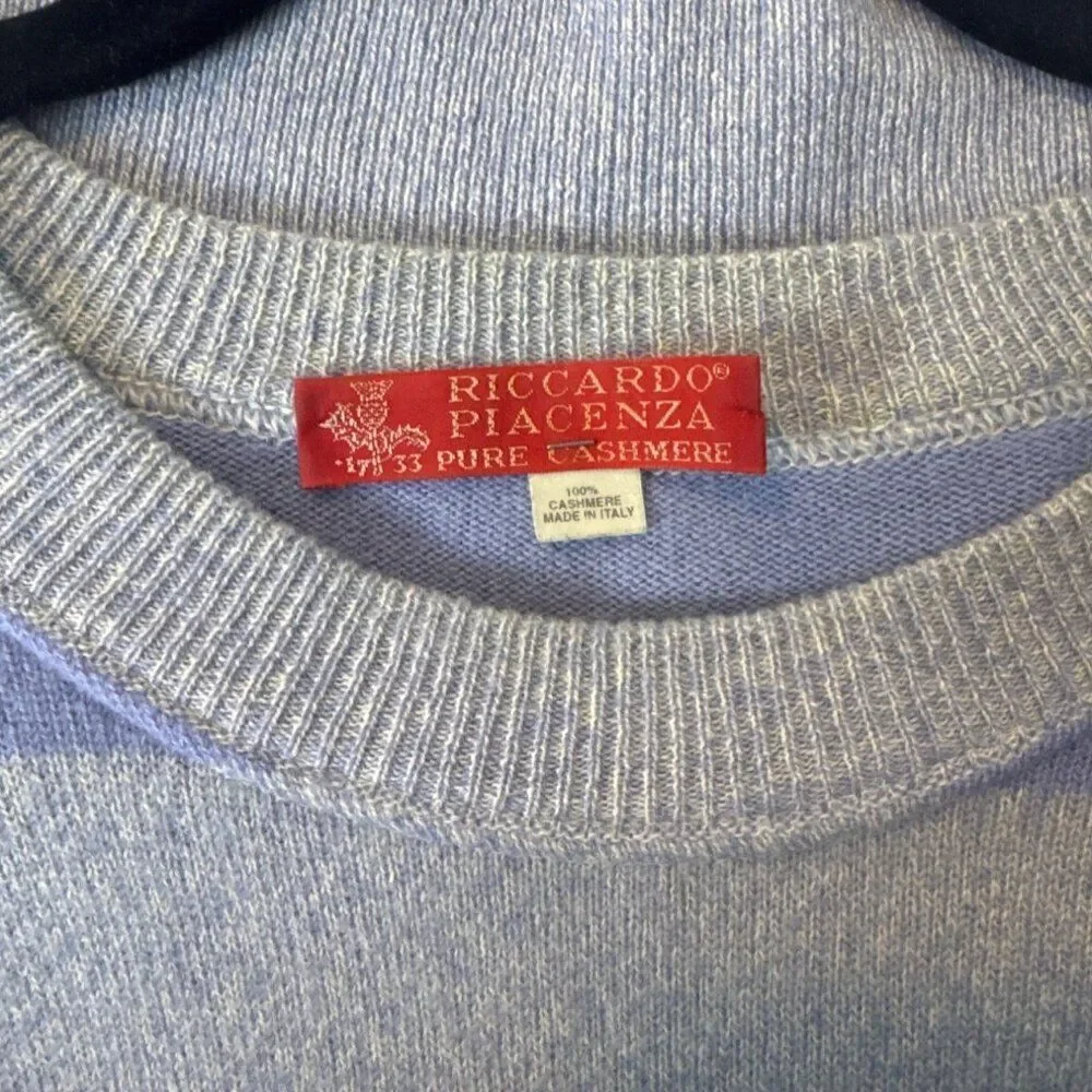 Riccardo Piacenza 100% Pure Cashmere Striped Sweater